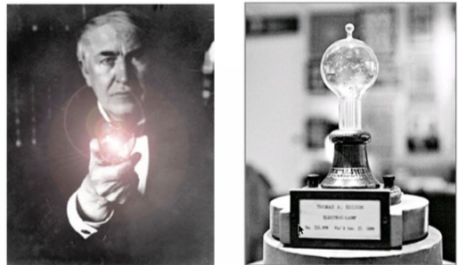 <ul><li><p>uitvinder → Thomas Edison</p></li><li><p>vervanger kaars → gloeilamp</p></li><li><p>werking → obv thermische detectoren + vacuüm buizen</p></li><li><p>oprichting Edison Company → leasing van gloeilampen</p><ul><li><p>leasen = betalen voor gebruik idpv lamp zelf</p></li></ul></li></ul><p></p>