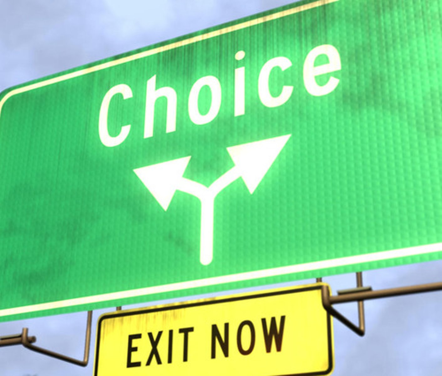 <p>(phrase) to decide between different options.</p>