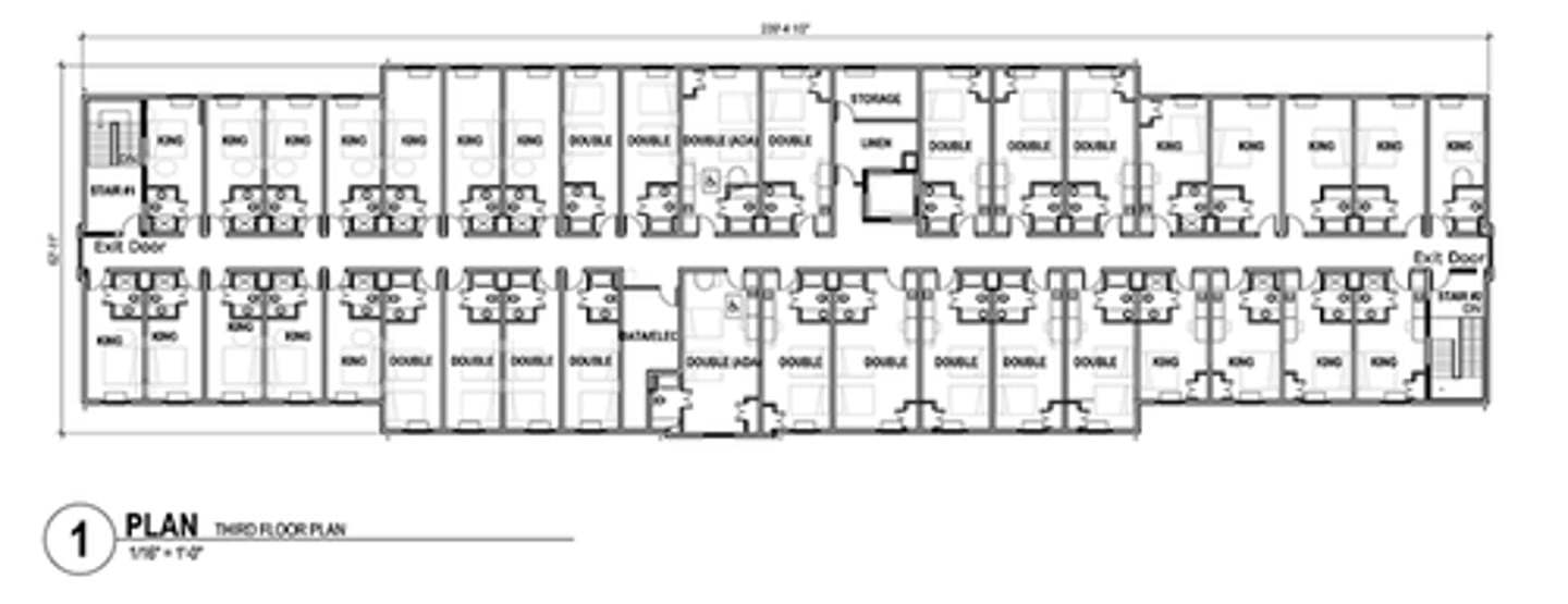 <p>PROJECT TITLE NO. 5: " A PROPOSED HOTEL AND CONVENTION CENTER"A Proposed HOTEL AND CONVENTIONAL CENTER Project [development with Basement, Podium (optical parking) and Tower components on a Project Site with a LOT AREA of two thousand square meter with a frontage of 360 MTS. Fronting the 14MTS. (RROW) Road Right of way. The Project Classified as C2 PROPERTY and the code provide to INTRODUCE LANDSCAPE AS an attraction to the Project.</p><p>An architect is designing a four-story hotel with a double-loaded corridor system where exit stairs are located at each end of the corridor. Exit stair shafts are considered safe areas inside the building. The owner wants exit doors on each floor to be held in an open position and equipped with automatic door closing devices.</p><p>Which hold open doors must return to the close position when the fire alarm is triggered?</p><p>A. Exit doors located on the floor where a fire originates.</p><p>B. Exit doors leading to the exit stair shaft on all of the floors.</p><p>C. Exit doors to stair shafts located at all floors above the floor where a fire originates.</p>