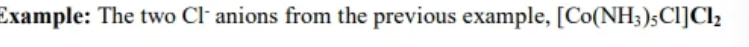 <p>aniosn or catiosn needed to produce a compund with no net charge</p><ul><li><p>added to make coordination compund neutral </p></li></ul><p></p>