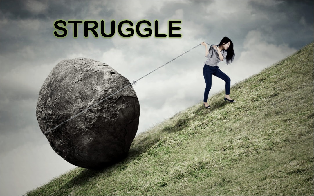 <p>struggle with</p>