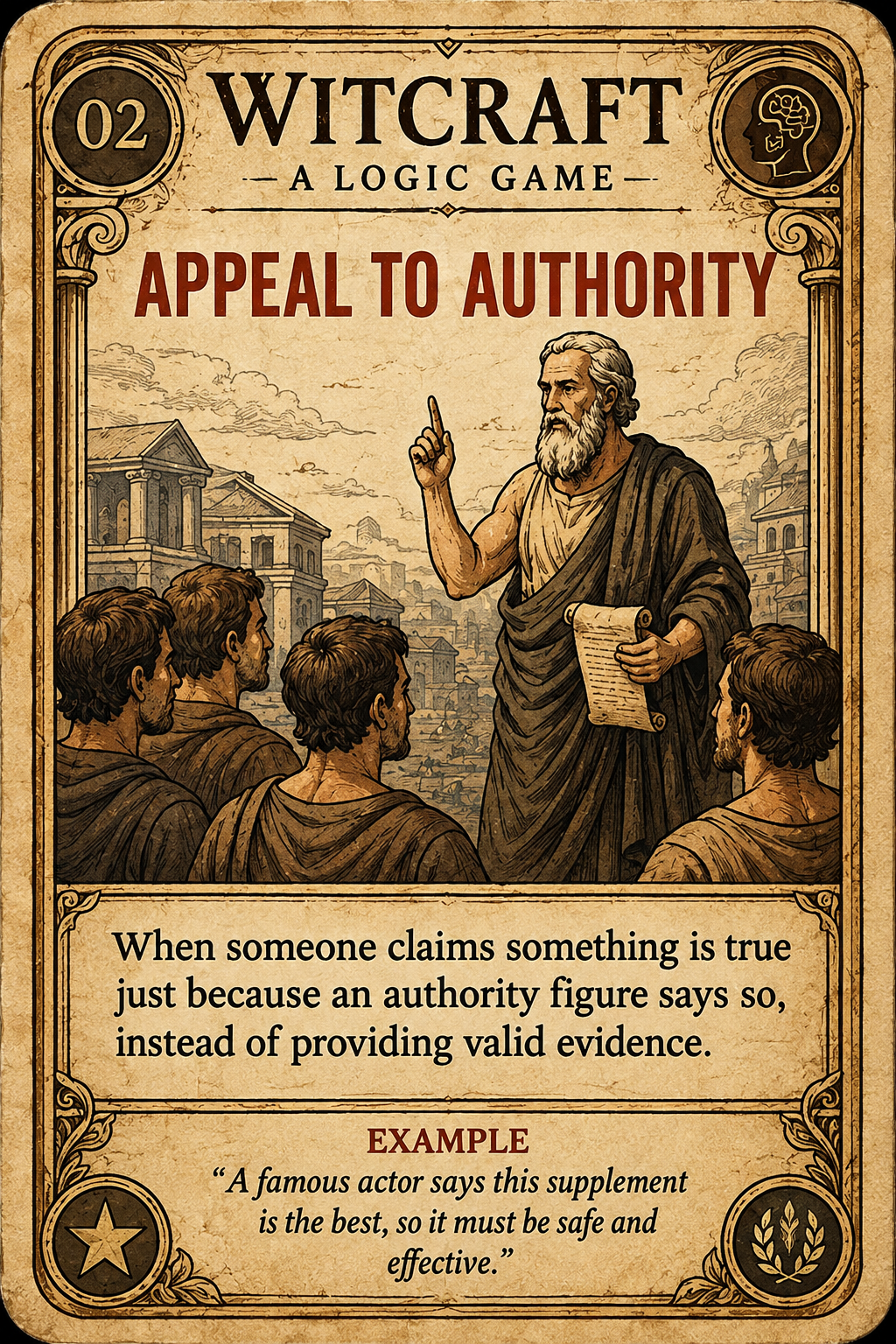 <p><span>Asserting that a theological doctrine is correct simply because a specific theologian (e.g., Augustine or Sproul) wrote it, or because a Bible verse states it, without explaining the scriptural context or logical basis for that interpretation.</span></p>
