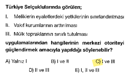 <p>Meliklerin (hanedan üyeleri) yetkilerini kısmak ve toprağın mülkiyetini devlette (miri) tutmak, padişahın gücünü korur. Vakıflar ise sosyal devletle ilgilidir.</p>