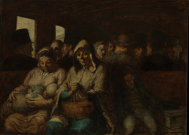 <p>Third Class Carriage - Daumier</p>