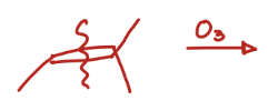 <p>Internal Alkene + O3 </p>