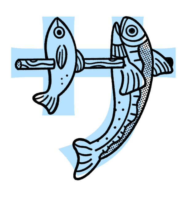 <p>“Sa” → think of two fishes on a stick: a <strong>sa</strong>rdine and a <strong>sa</strong>lmon. Also fish means <span>さかな in japanese</span></p>