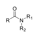 N has two R groups attached to it