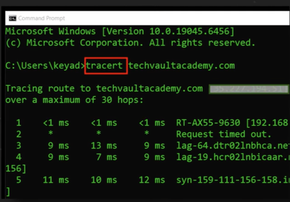 <p>traces the step by step route (hops) to a destination</p>