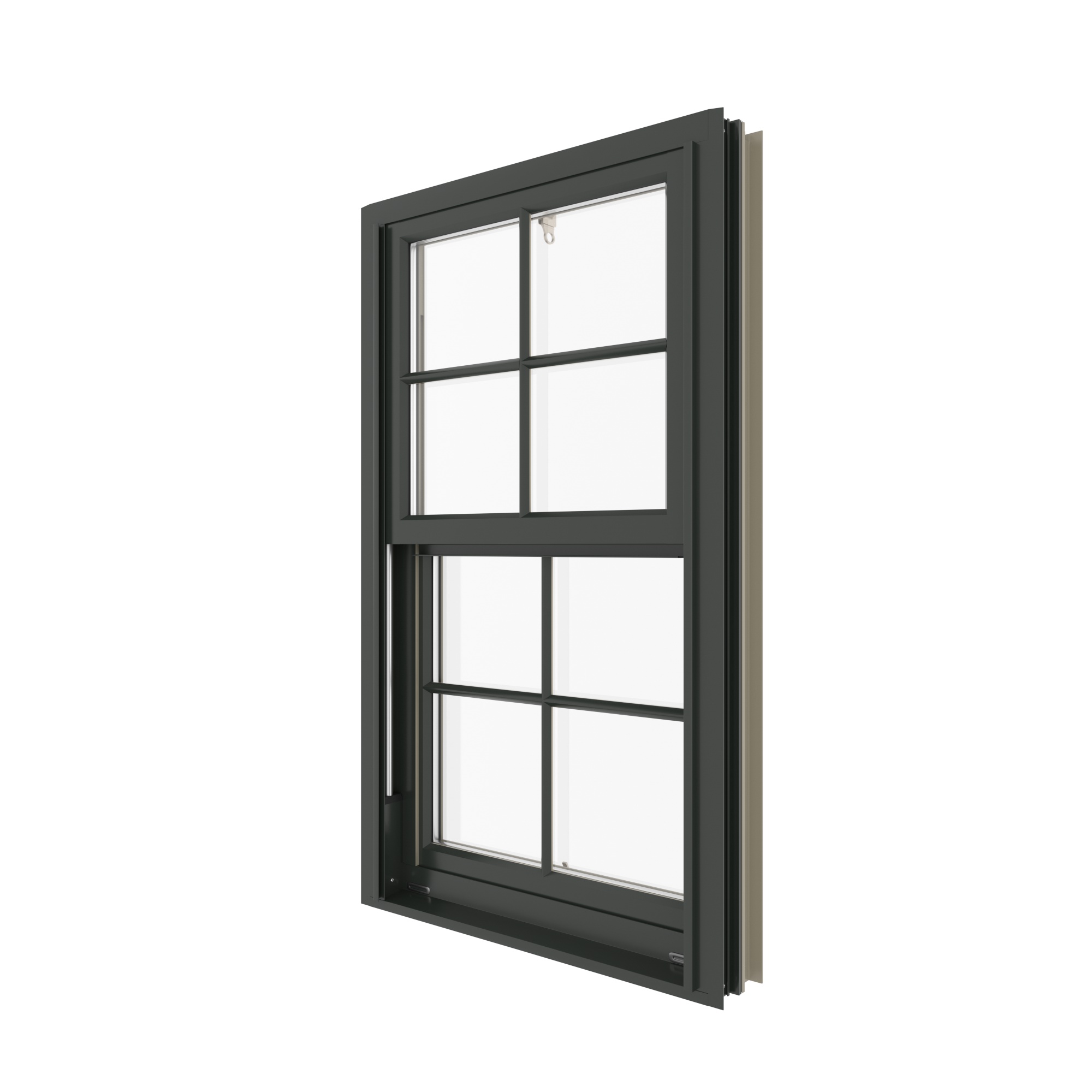 <p>Windows with moveable upper and lower sashes.</p>