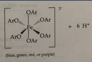 <p><span>complexes that are blue, green, red, or purple</span></p>