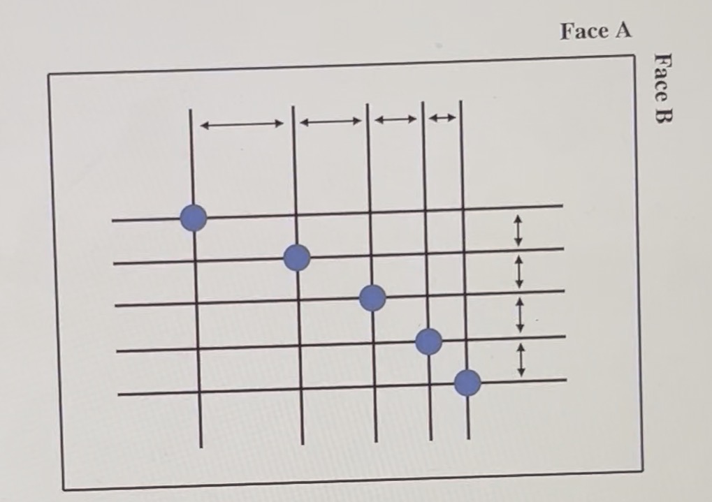 <p><span>By placing the transducer on Face B, what aspect of detail resolution is being tested?</span></p>