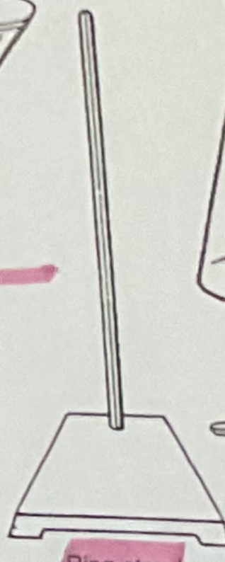 <p><span>metal rod fixed upright in a heavy metal base; has many uses as a support.</span></p>