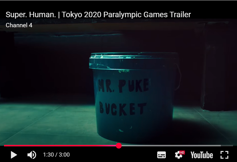 <ol><li><p>What does the ‘puke bucket’ add/create?</p></li><li><p>What does it suggest?</p></li><li><p>What does it emphasise?</p></li></ol><p></p>