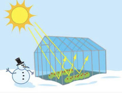 <p>Dit is die effek wat verkry word as die stralingsenergie van die son deur die glaspanele van n kweekhuis beweeg , die energie word vasgevang en die hitte binne gehou</p><p>Kweekhuis gasse in die atmosfeer tree op as glaspanele van n kweekhuis , wat verhoed dat hitte ontsnap</p>