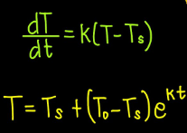 <p>"The rate of change of temperature of an object is proportional to the difference between the object and surrounding temperature."</p>