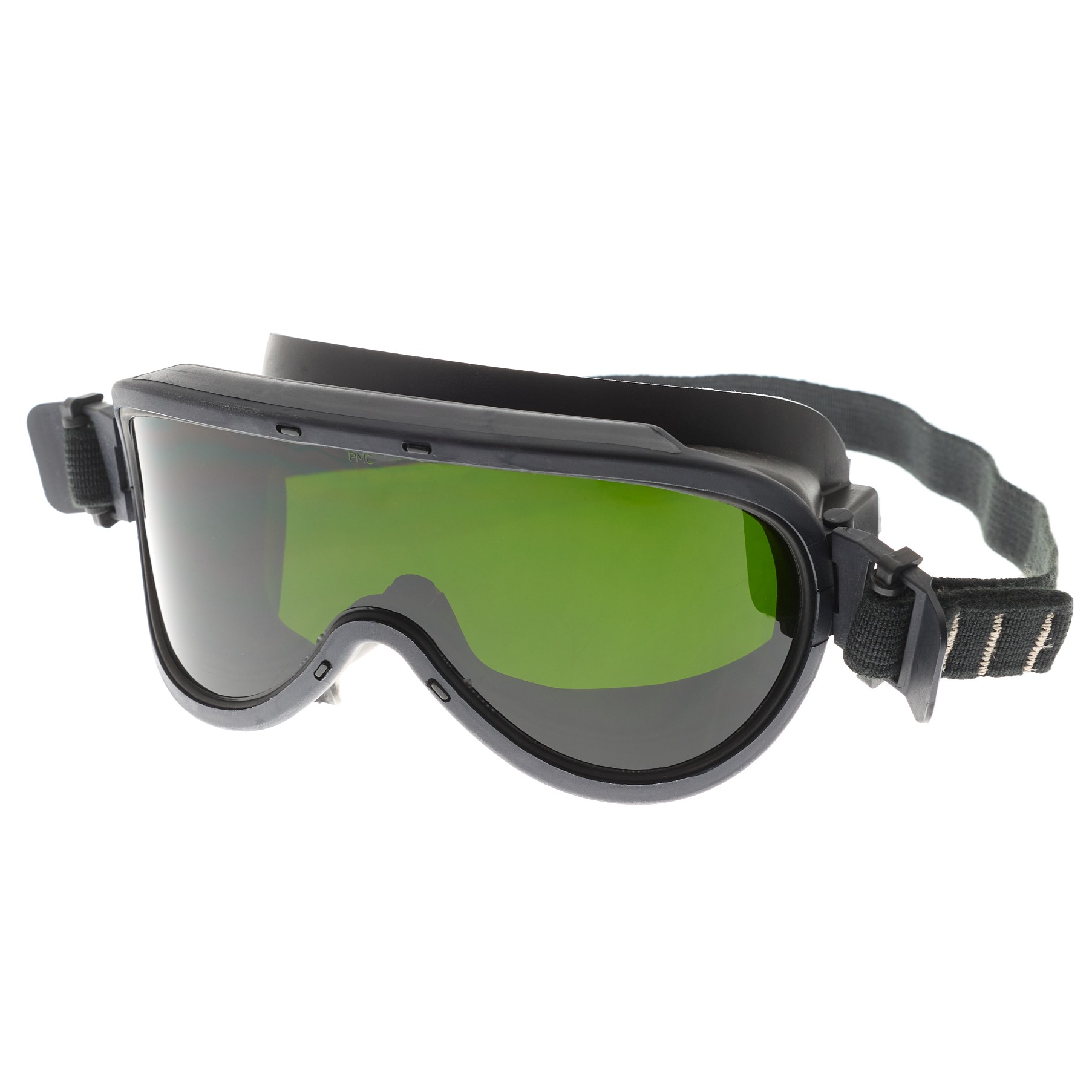 <p>Protective eyewear with shaded lenses used in oxy- fuel welding to shield eyes from harmful radiation, bright flame glare, and flying sparks or spatter.</p>