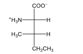 <p>Consider the representation of the amino acid shown below. Does the molecule have any other chiral carbons? If so, what is/are the absolute configuration(s) (R or S) of this/these other carbon(s)?</p>