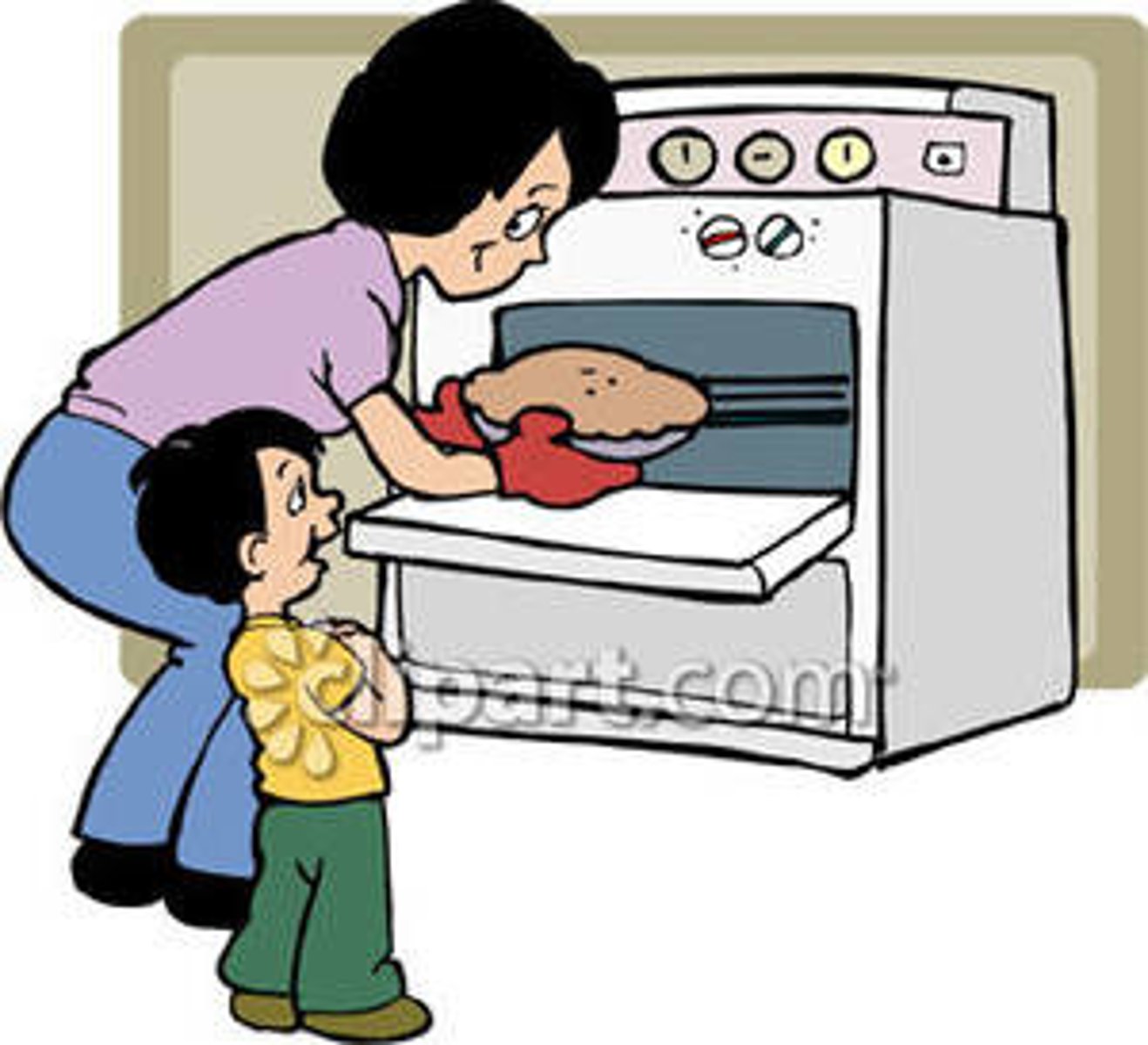 <p>cocinar en el horno</p>