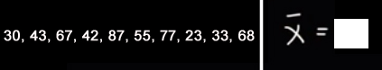 <p><span>What is the average of these numbers?</span></p>