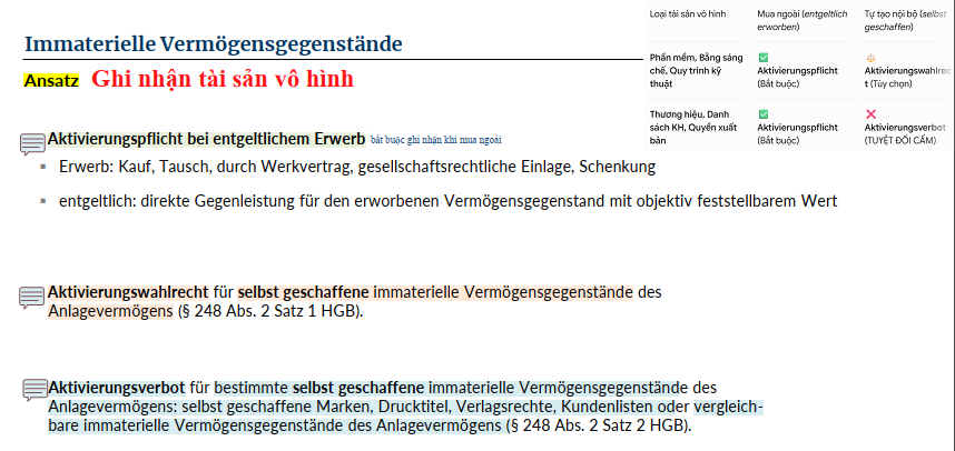 <p>Wann liegt ein entgeltlicher Erwerb eines immateriellen Vermögensgegenstands vor? </p>