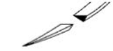 <p>Reverse cutting edge needle</p>