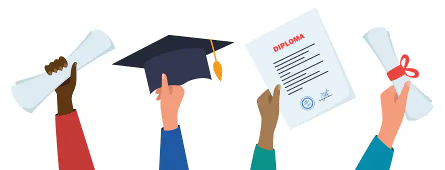 <p>do a course/do a degree</p>