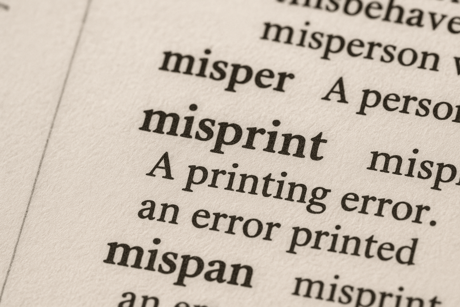 <p><strong>A misprint</strong> </p>