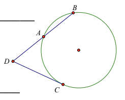 <p>An angle formed by a secant and a tangent is equal to half the difference of its intercepted arcs</p>