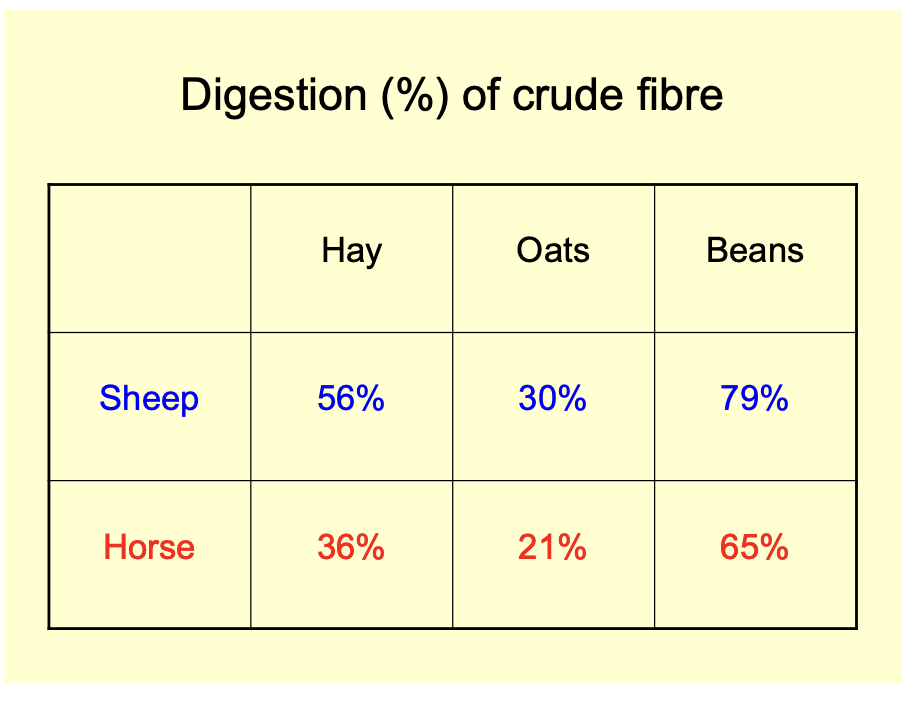<p>Result: rumen does better job of breaking fibre down</p>