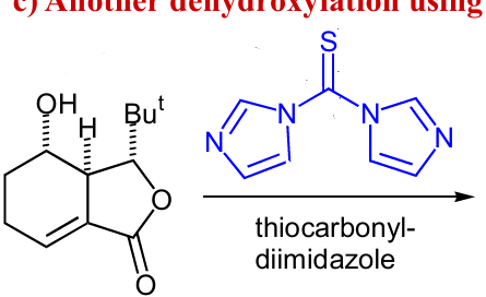 <p>draw rxn mech and product, and how could we get rid of the OX to form another product (reagents only)</p>