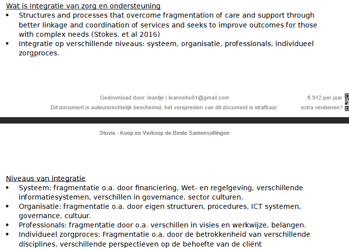<p>5 beloftes decentralisaties</p><p>1) Integrale aanpak problemen: schuld, werk, zorg, ondersteuning, wonen</p><p>2) Preventief werken: problemen voorkomen i.p.v. reageren op</p><p>3) Geen standaardoplossingen, maar maatwerk: doen wat nodig voor die ene persoon</p><p>4) Actief burgerschap: zelfredzaamheid en participatie</p><p>5) Kostenbesparingen</p><p>Casus: volwassenen in kwetsbare situaties</p><p> Volwassenen in kwetsbare situaties vormen een zeer diverse groep mensen die met</p><p>elkaar gemeen hebben dat ze op meerdere terreinen problemen ervaren, waardoor ze</p><p>in een negatieve spiraal terecht zijn gekomen, waar ze zonder hulp niet meer</p><p>uitkomen.</p><p> Van de 620.000 bewoners in Rotterdam zijn er 160.000 bewoners (kinderen,</p><p>volwassenen en ouderen) die op meerdere domeinen problemen ervaren en wiens</p><p>kwetsbaarheid mogelijk herstelbaar is door passende integrale ondersteuning te</p><p>bieden (Engbersen et al. in ‘Maasstad aan de Monitor’, 2019).</p><p>Veel organisaties en professionals betrokken</p><p> GGZ, Cure, Care, welzijn, huisvesting, Werk en inkomen etc.</p><p> Huisartsen praktijken, thuiszorgorganisaties, GGZ</p><p>instellingen,woningbouwcorporaties, gemeentelijke afdelingen</p>