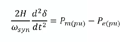 <p>this is the equal angle criterion, if they are equal the system is stable, because the extra input can be absorbed by the rotor as it is turned into kinetic energg</p>