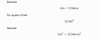 <p>When converting <strong>area</strong>, you must square the conversion factor.</p><p><strong>Memory Trick</strong></p><blockquote><p><strong>"Area has two dimensions, so conversions square the conditions."</strong></p></blockquote><p></p>