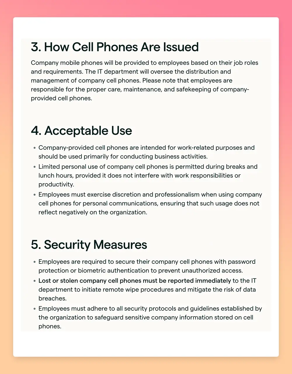 <p>A general rule or guideline that directs how an organization operates.</p>
