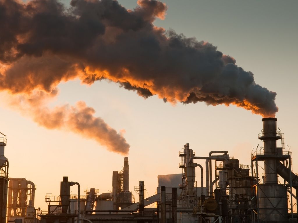 <p>burning fossil fuels release acids that causes acid rain</p>