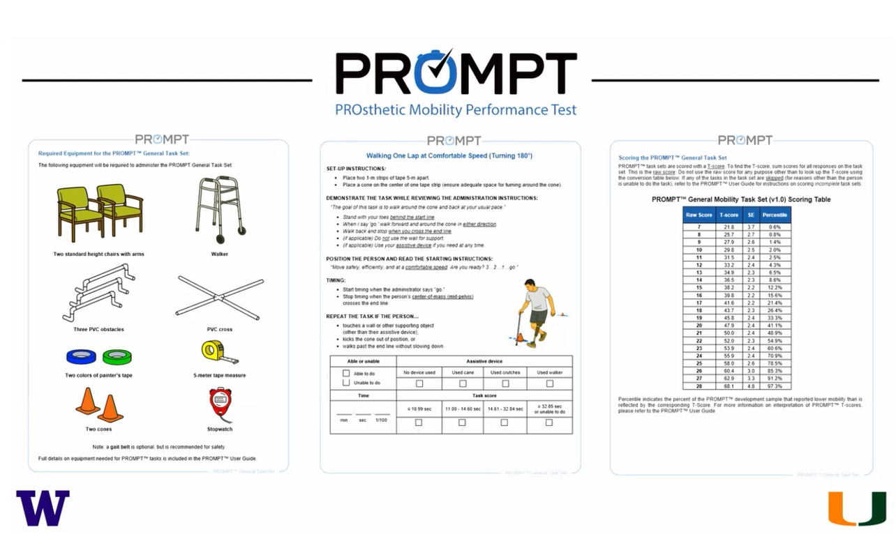 <p>PROsthetic Mobility Performance Test </p>