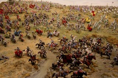 <p>rolls like a flame / And crawls in a threshing circle</p>
