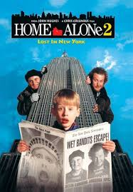 En pojke blir ensam i New York och måste stoppa två tjuvar igen. Huvudkaraktärer: Kevin McCallister, Harry, Marv, Peter McCallister, Kate McCallister. Citat: "Merry Christmas, ya filthy animal!"