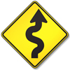 <p>This road sign means:</p>