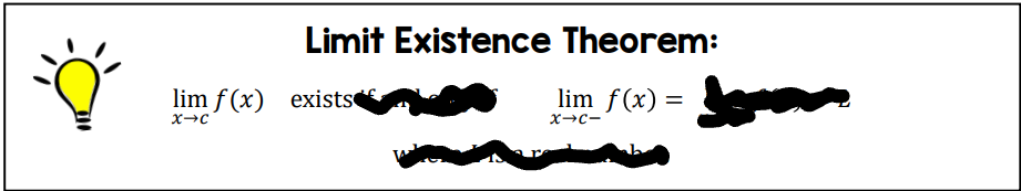 <p>Limit Existence Theorem</p>