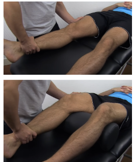 <p>Valgus Abduction Stress test</p>