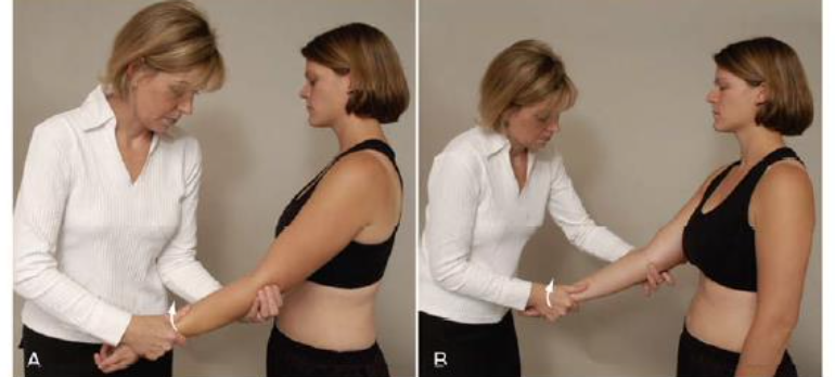 <ul><li><p><span>PURPOSE- To identify ligament laxity or restriction</span></p></li><li><p><span>DESCRIPTION- Patient sitting or supine, elbow placed in 20 to 0 degree of flexion. Valgus force placed through elbow tests ulnar collateral ligament. Varus force tests radial collateral ligament.</span></p></li><li><p><span>RESULT-Primary finding is laxity but pain may be present.</span></p></li></ul><p></p>