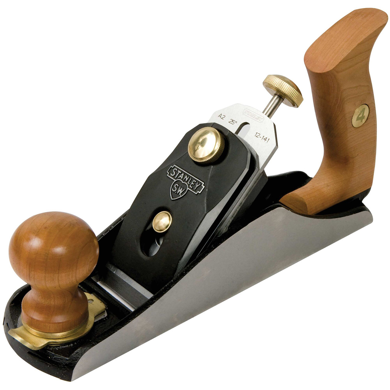 <p>Handheld wood plane with a flat metal body and adjustable blade used to smooth and finish surfaces, typically 5½–10 inches long and 1¼–2⅜ inches wide.</p>