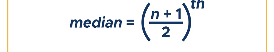 <p>Middle value when ordered from lowest the highest (if there are two find the average)</p>
