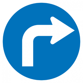 <p>turn right (v)</p>