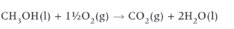 <p>worked example: determination of enthalpy change of combustion of methanol:</p>