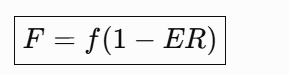 <p><span>can be predicted from the extent of absorption (f) and the extraction ratio (ER)</span></p>