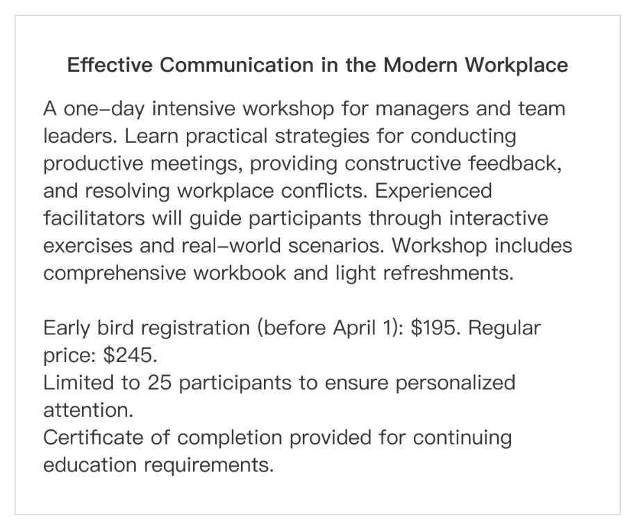 <p><span>Why is participation limited to 25 people?</span></p>