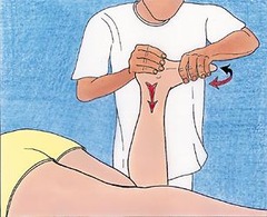 <p>helps differentiate between meniscal tears and ligamentous lesions.</p><p>-positive for meniscal tears</p>