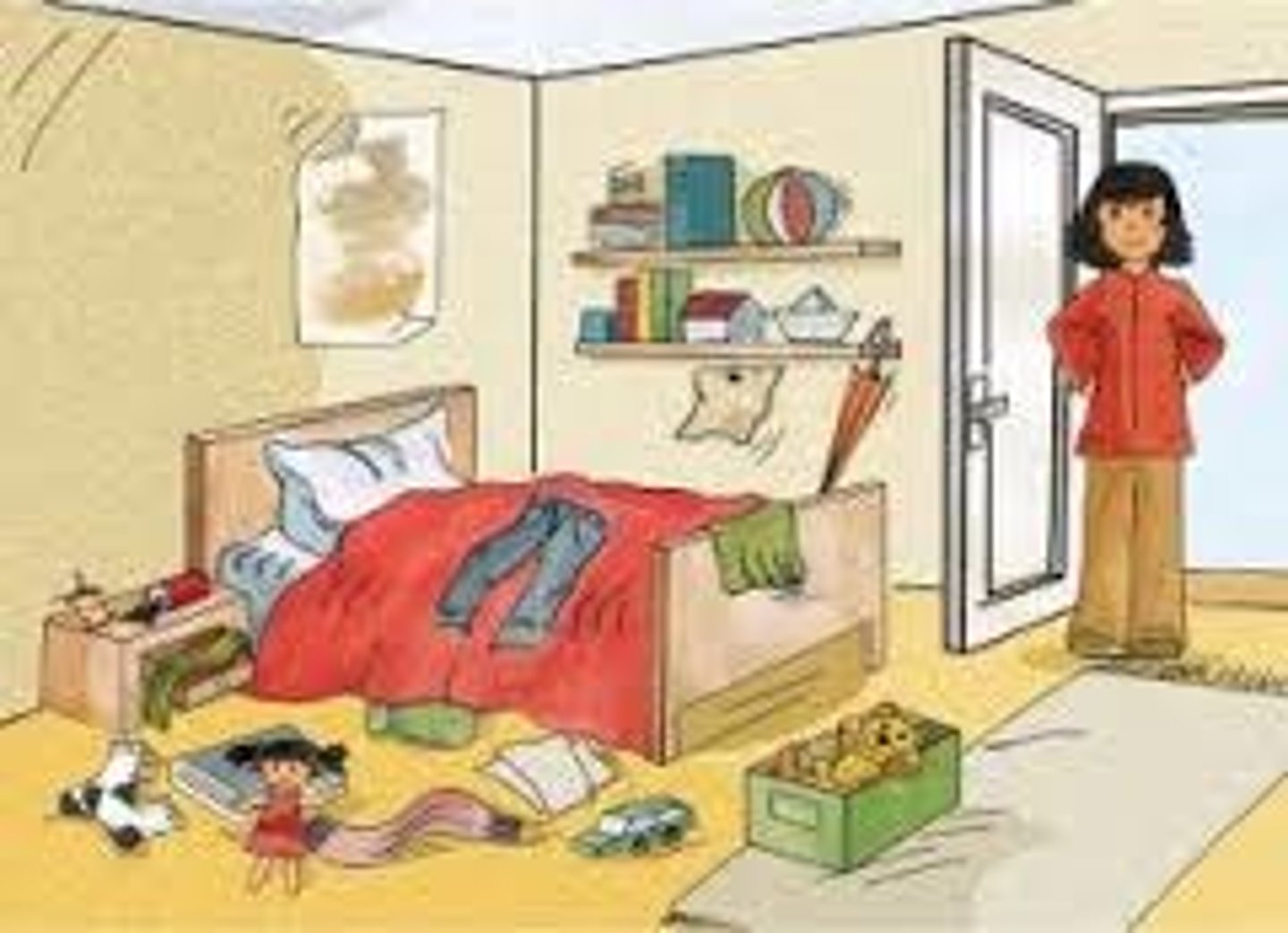 <p>El cuarto __________________desordenado</p>